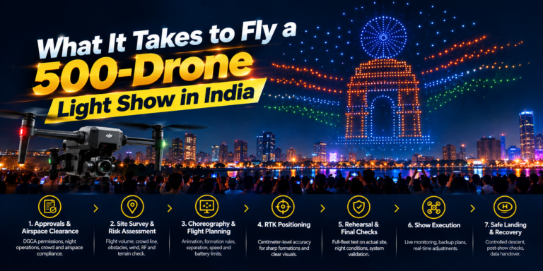 What It Takes to Fly a 500-Drone Light Show in India