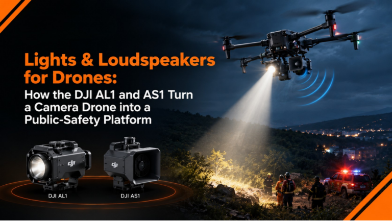 Lights & Loudspeakers for Drones: How the DJI AL1 and AS1 Turn a Camera Drone into a Public-Safety Platform