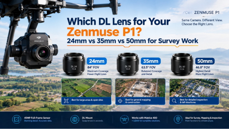 Which DL Lens for Your Zenmuse P1? 24mm vs 35mm vs 50mm for Survey Work